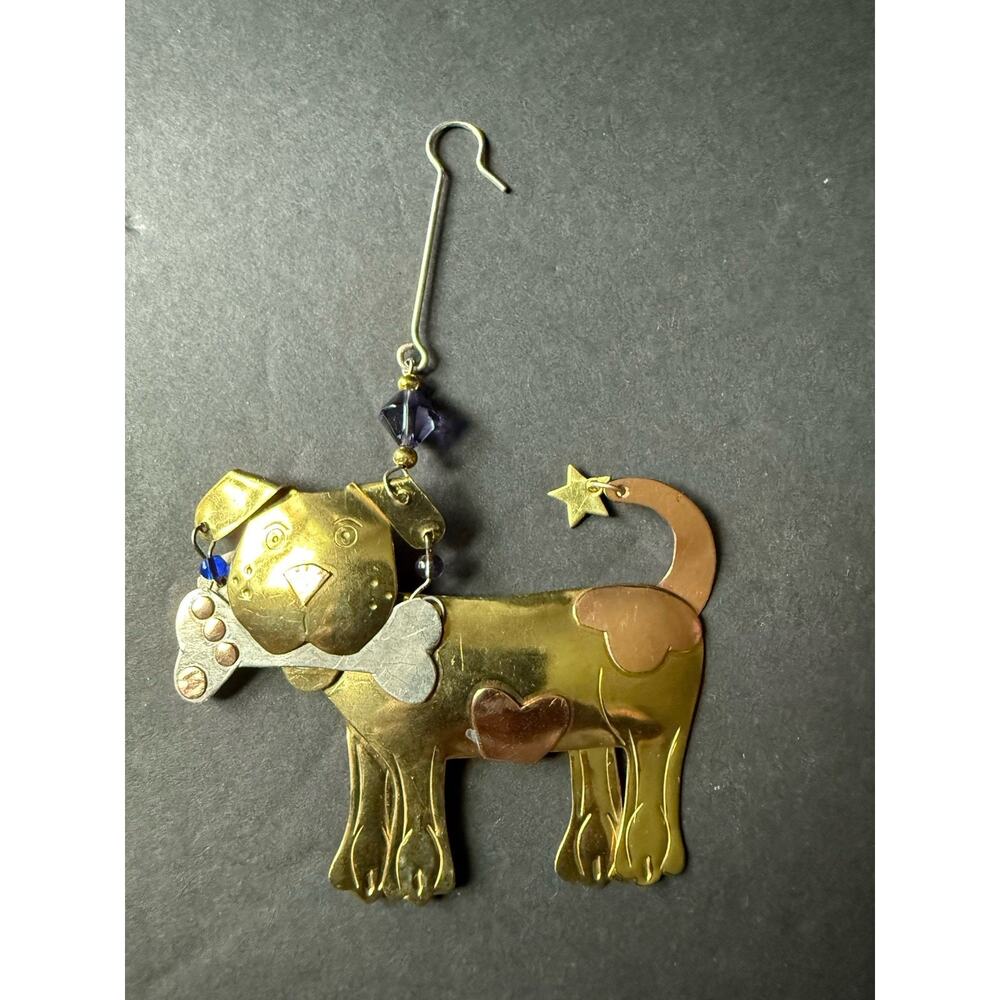 Brass Copper Copper Ornament Artisan Handcrafted Christmas Holiday Whimsy